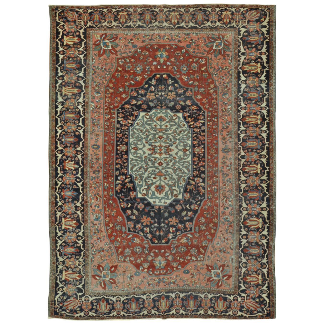 Room Size Antique Persian Sarouk Farahan For Sale