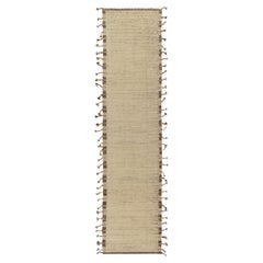 Runner in stile marocchino di Rug & Kilim in beige e marrone con motivo a tinta unita