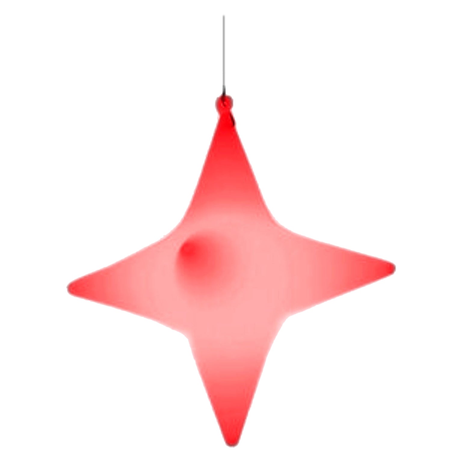 Light Red Sirio Hanging Lamp by Giò Colonna Romano For Sale