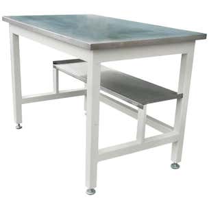 Lab Work Table Desk of Stainless Steel from Science Classroom at ...