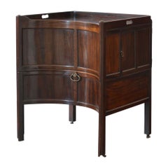 George II concave mahogany commode