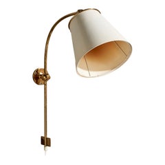 Josef Frank, Wall Light, Brass, Paper, Sweden, 1950s