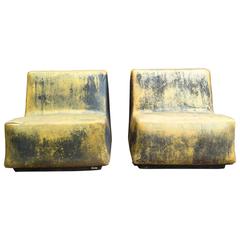 Pair of Molded Rubber Composite Chairs from Italy