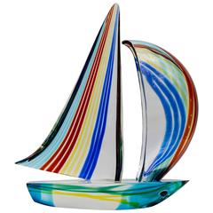 Sailing Boat in Murano Glass