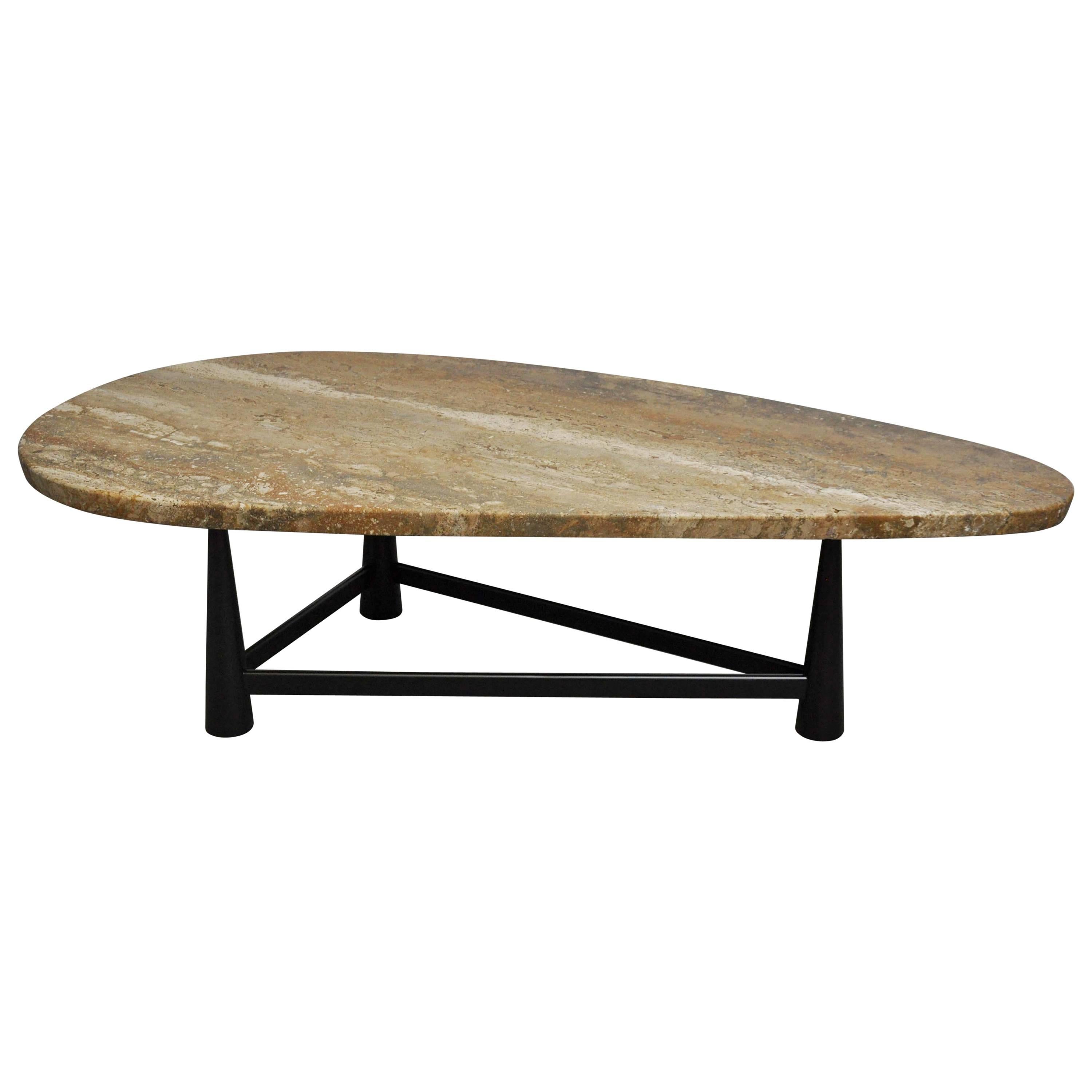 Rare Dunbar Travertine Coffee Table by Edward Wormley at 1stDibs