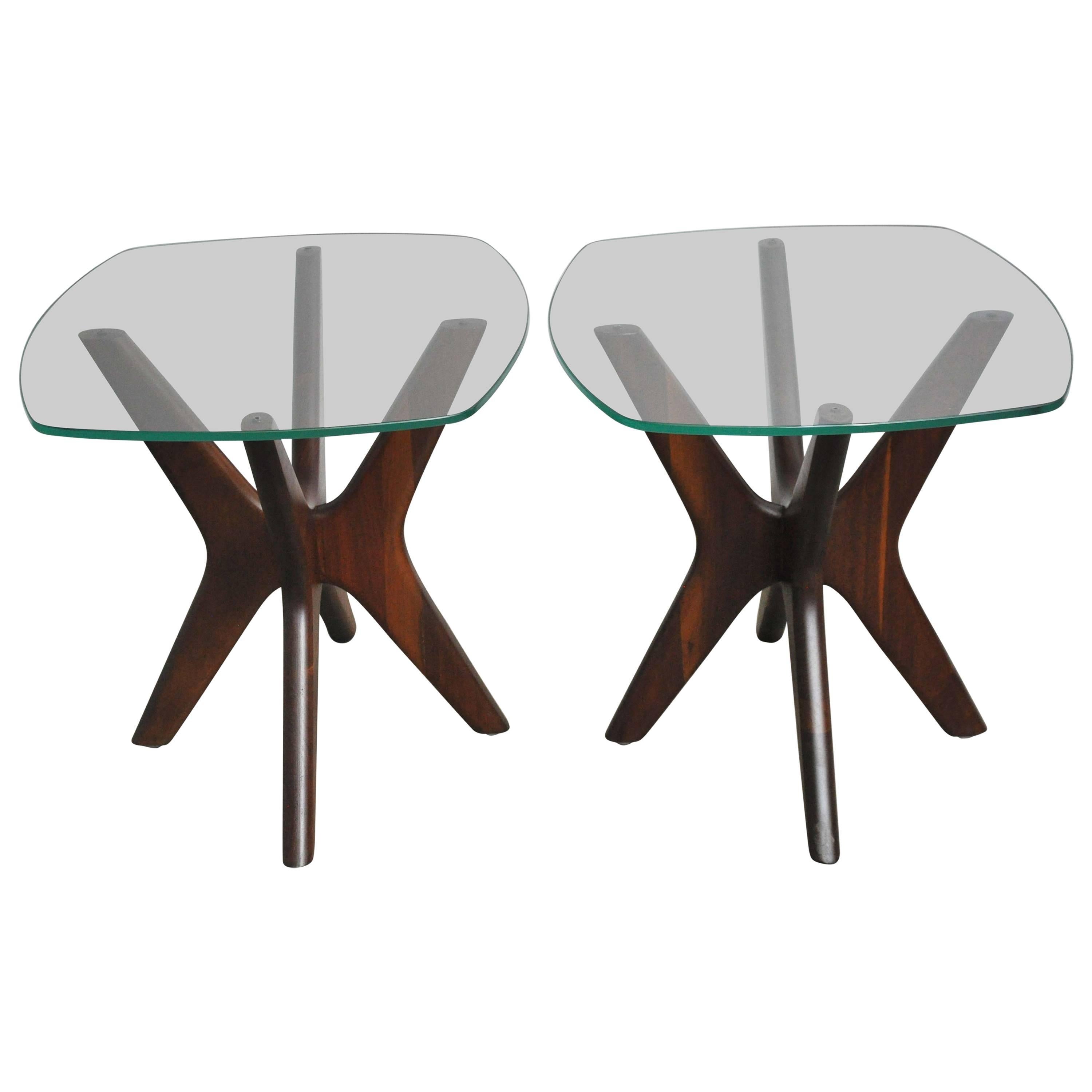 Adrian Pearsall Sculptural Walnut Side Tables