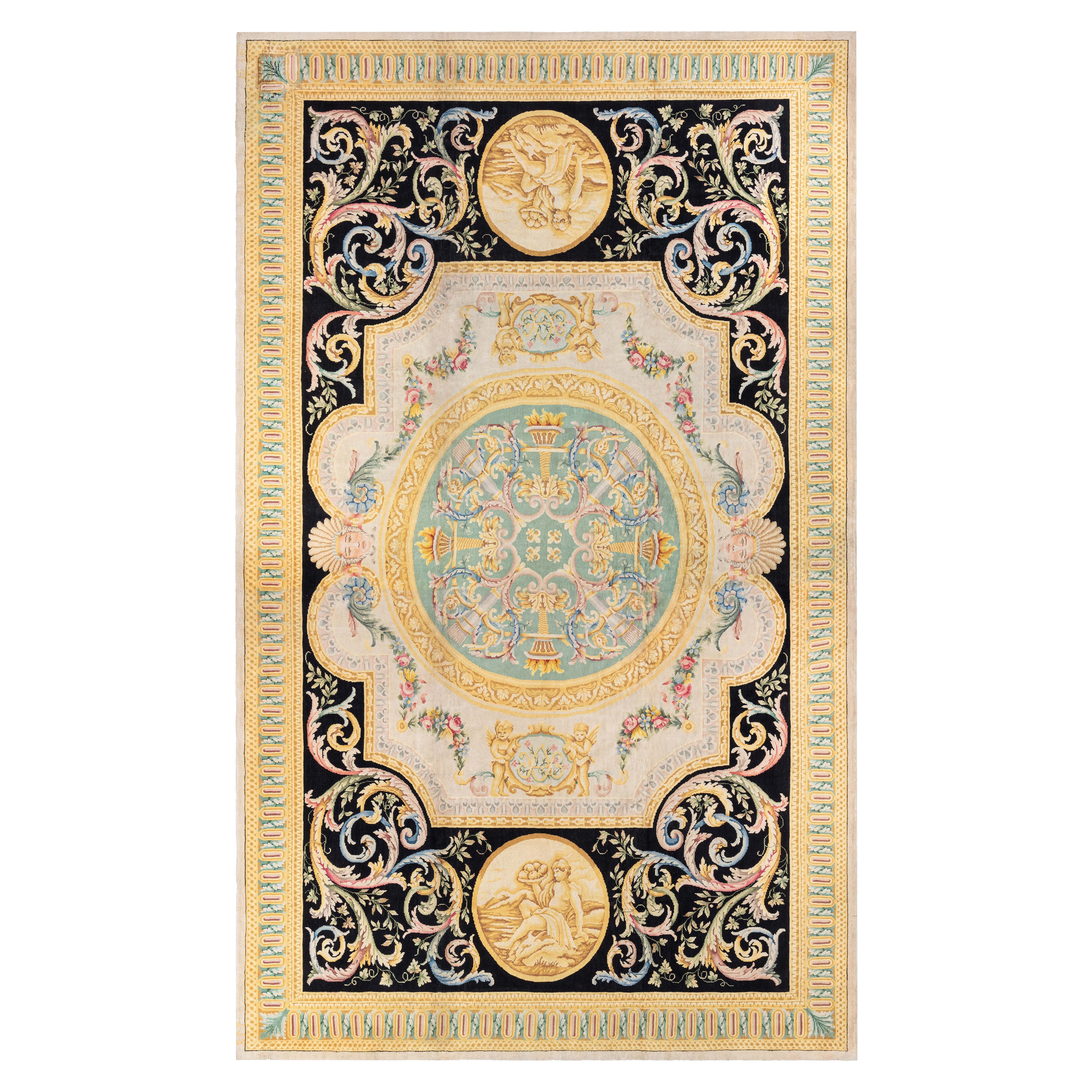 Oversized Vintage Spanish Savonnerie Rug Doris Leslie Blau