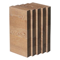 Natural Light Oak Sculptural Side Table - Cadence by Mokko