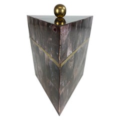 Elegante caja de piedra teselada a la manera de Maitland Smith