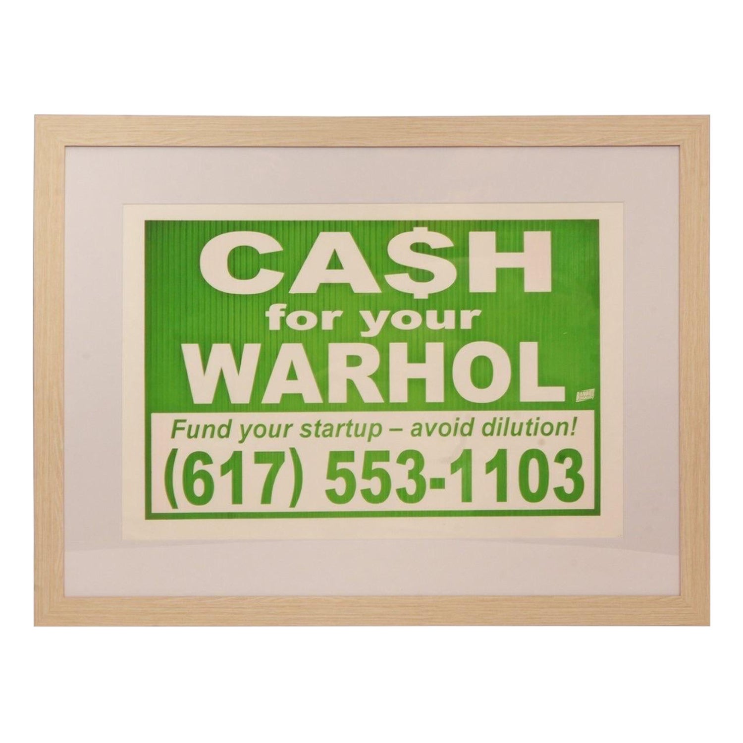 Cash for Your Warhol Siebdruck von Geoff Hargadon im Angebot