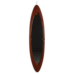 Mirror with curved wood frame, 1960s