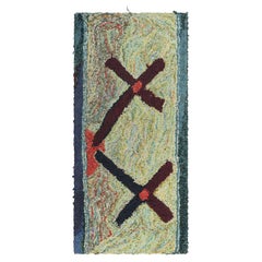 Uncinetto antico con motivi geometrici sui toni del Greene & Greene  Rug & Kilim