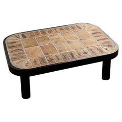 Table basse Roger Capron, modèle Herbariums, France 1965