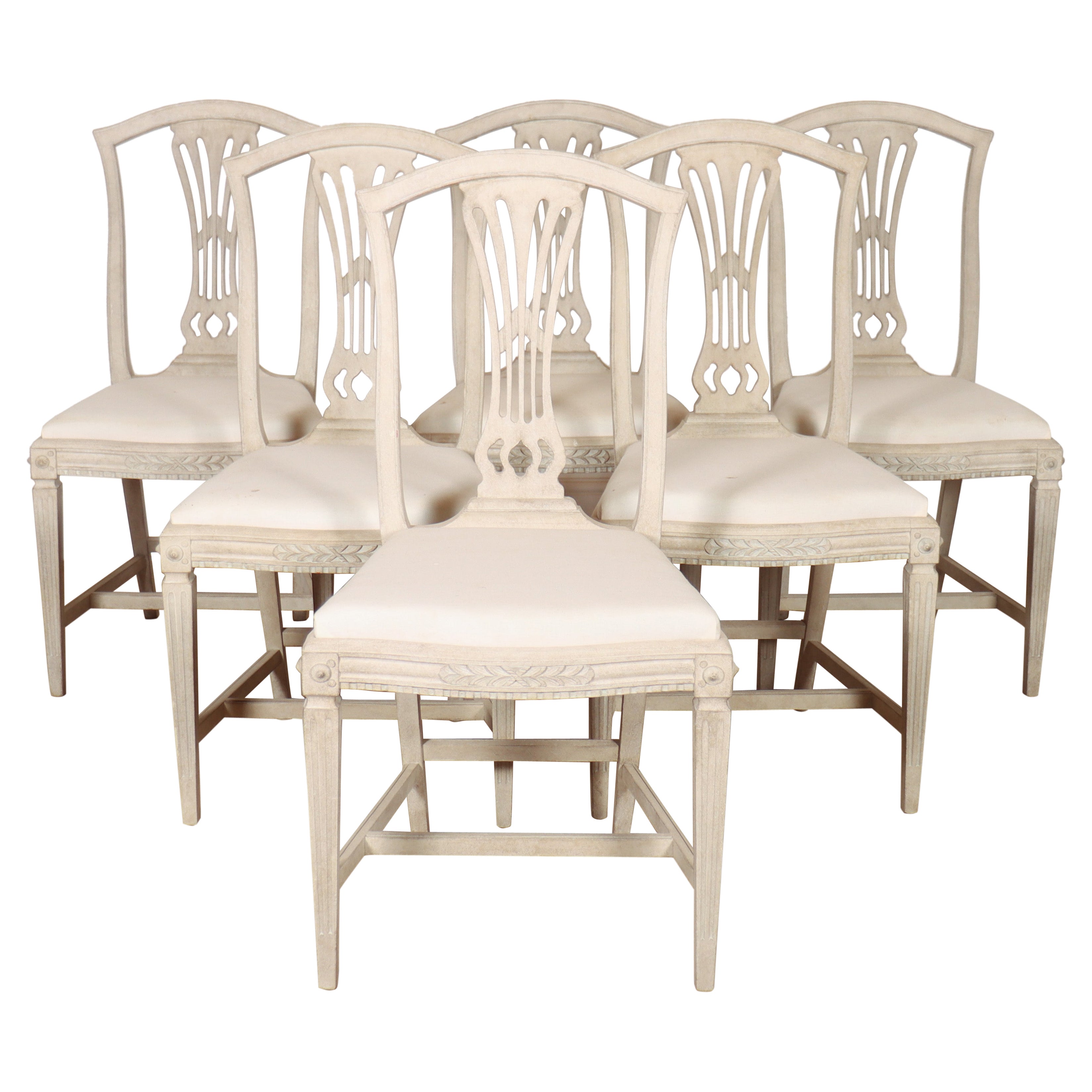 Set of 6 Gustavian Style Dining Chairs
