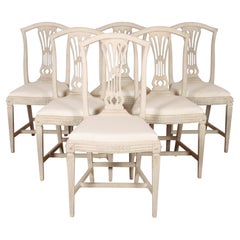 Set of 6 Gustavian Style Dining Chairs