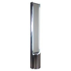 Backlit steel mirror, Attr. Osvaldo Borsani