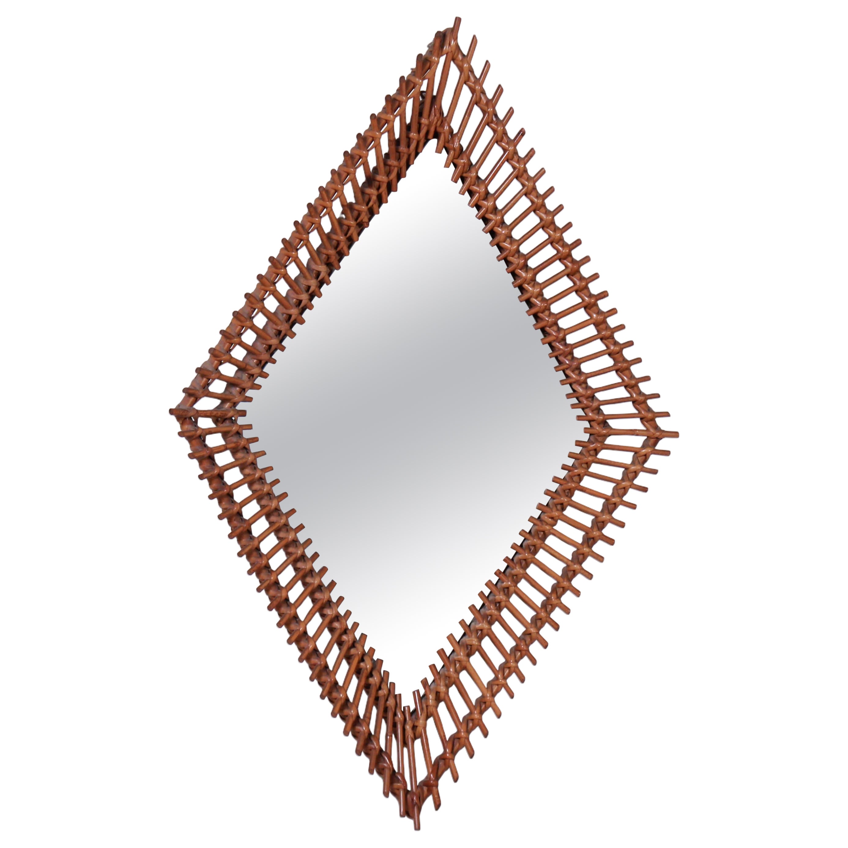 Mirror co rattan frame, 1965