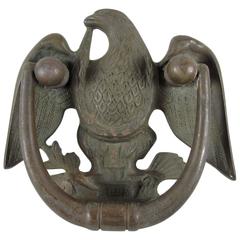 Antique 19th Century Philadelphia Brass Eagle Door Knocker