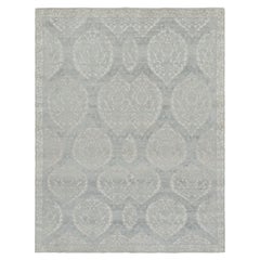 Rug & Kilim's Contemporary Rug with Silver-Gray Floral Patterns