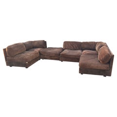 Handsome Milo Baughman style 6 Piece Sectional Sofa Selig Mid-Century Modern