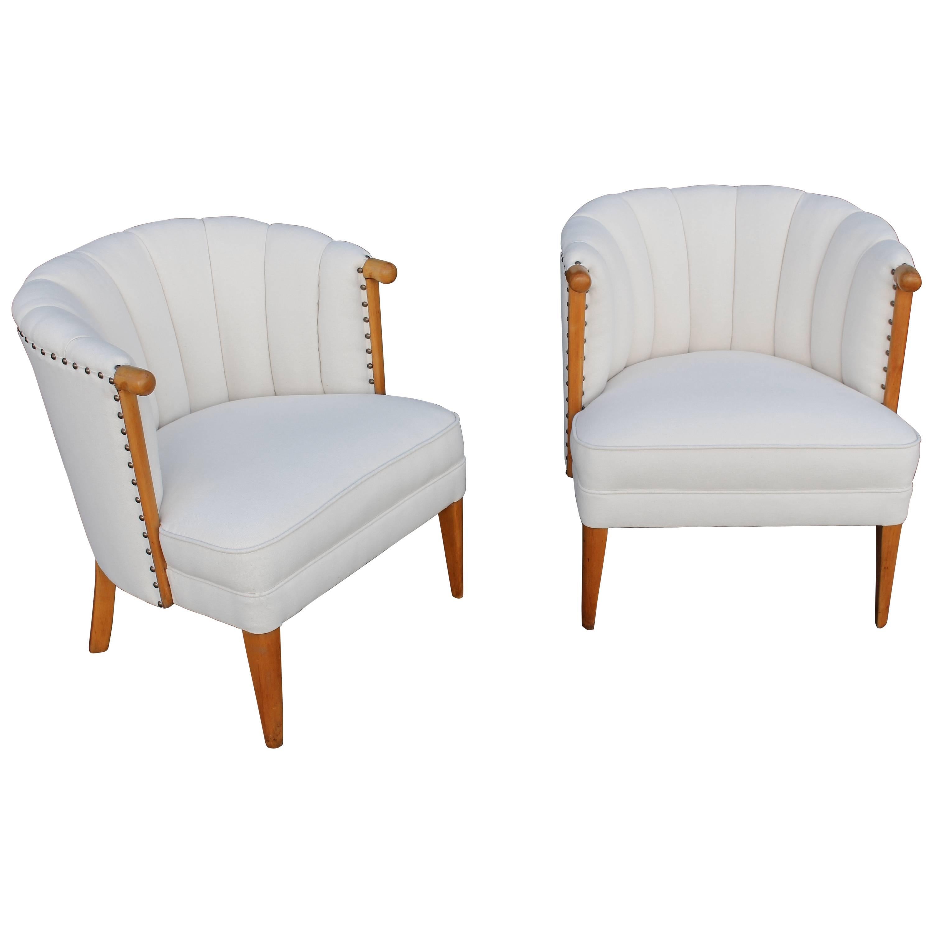 Hollywood Regency Channel Back Chairs