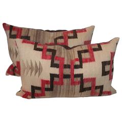 Pair of 19th Century Navajo Indian Weaving Pillows