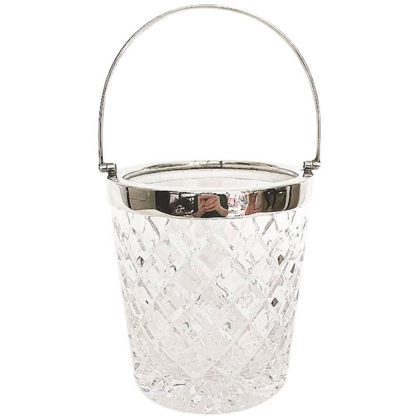 English Crystal Ice Bucket For Sale
