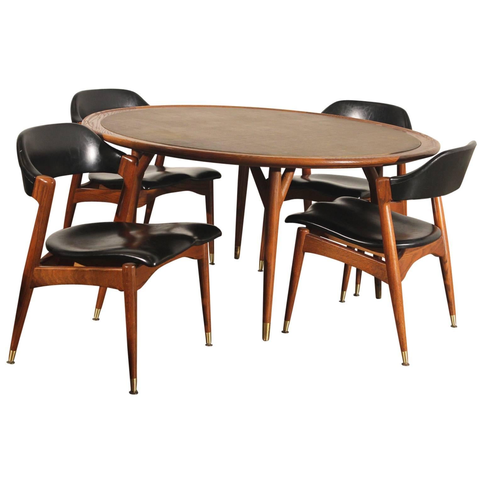 Americana Casual Game Table & Chairs by Jack Van der Molen for Jamestown Lounge
