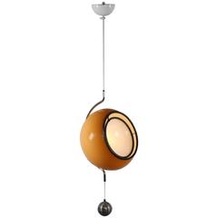 Vintage Space Age Rare Sculptural Pulley Pendant Light by Gae Aulenti by Harvey Guzzini