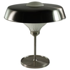 1960 Ro Studio Bbpr Artemide Lampada da Tavolo in Nichel Metallo Vetro di Design Italiano