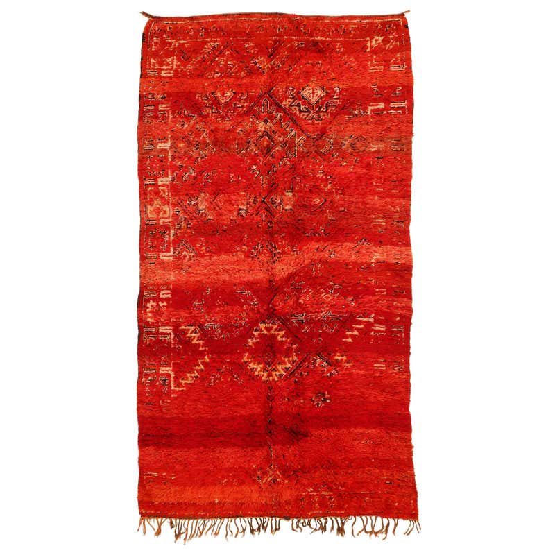 Vintage Moroccan Red Tribal Rug North Africa For Sale at 1stDibs | red ...