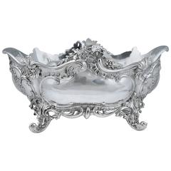Sebastian Garrard, a Very Large Antique Sterling Silver Jardiniere Centrepiece