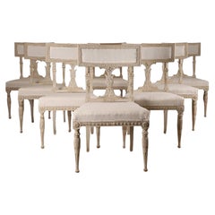 Set of 8 Late Gustavian Chairs attributed to Ephraim Ståhl