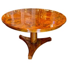 Antique German Beidermier Black Walnut Center Table