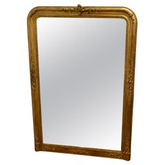 French 19th Century Louis Philippe Shabby Gilt Mirror