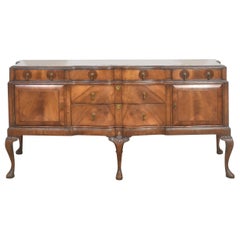 Walnut crossbanded Queen Ann sideboard