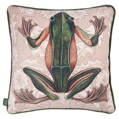 TARAXA AMPHIBIA Cojín ribeteado mediano de cáñamo - Blush