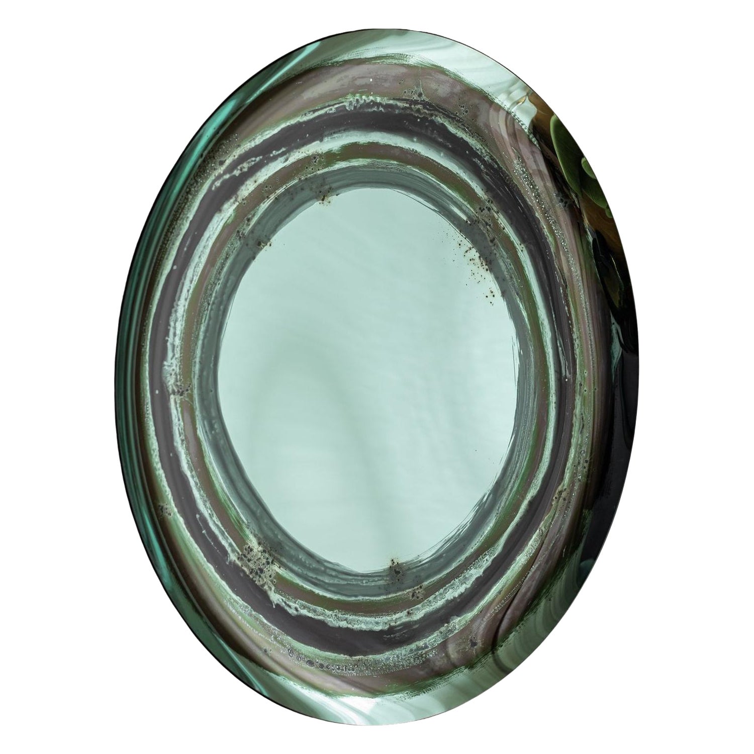 Grüner Aura-Wandspiegel von OOM Contemporary Glass