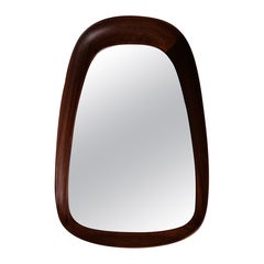 Wandspiegel aus Teakholz von Åke Fribyter, Glas & Trä, Hovmantorp, Schweden, 1950er Jahre