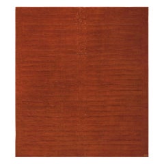 Doris Leslie Blau Vintage Art Deco Red Handwoven Wool Rug