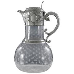 Victorian Sterling Silver Mounted Claret Jug