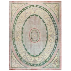 Doris Leslie Blau Grande Tappeto Vintage Savonnerie Greene & Greene fatto a mano in lana
