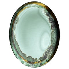 Green Halo Wall Mirror by OOM Contemporary Glass