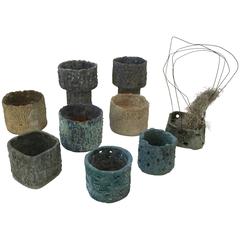 Grouping of Vintage Juanita May Orchid Pottery