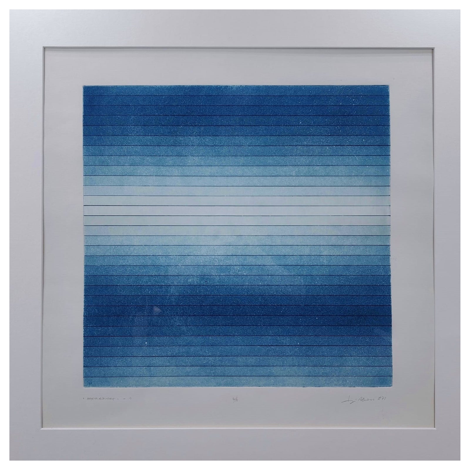 Luigi Senesi, litografía "Interacción nº 1", 1972, Italia
