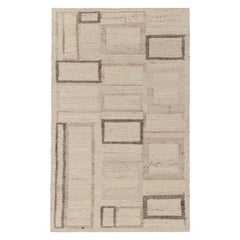 Rug & Kilim's Contemporary Kilim Rug in Beige-Brown Art Deco Pattern
