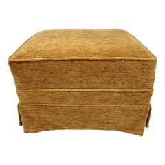 Custom Mohair Ottoman