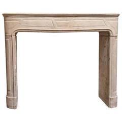 Antique Louis XIV Limestone Mantel