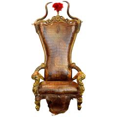 Armchair Xango with Genuine Alligator Genuine Goat and True Horns, 2016 7