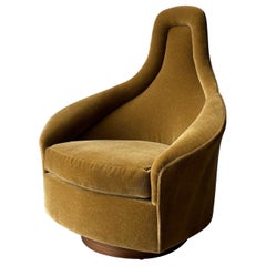 Mid Century Modern Adrian Pearsall High Back Swivel Chair
